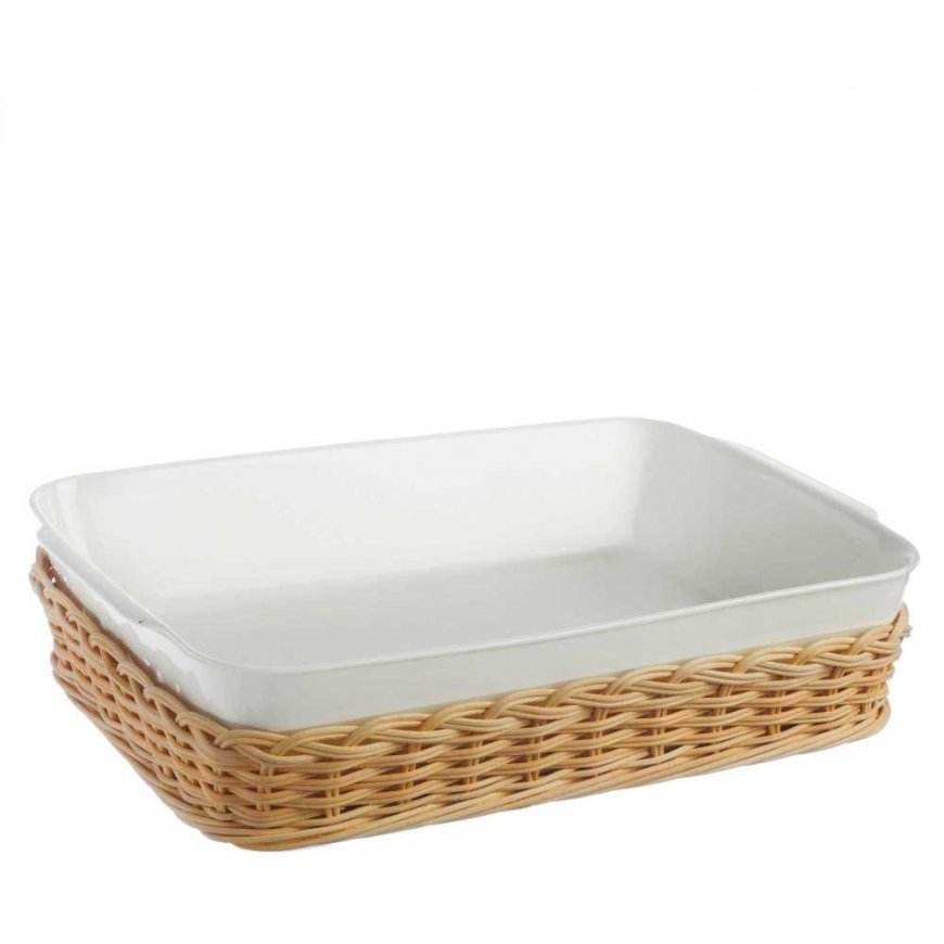 Pintas krepšelis midollino kepimo indui - rudas, 39 cm – 2