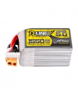 Lipo Tattu R-Line Version 5.0 1550mAh 22.2V 150C 6S battery with XT60 connector