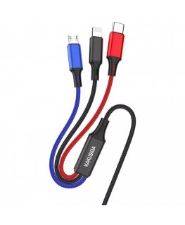KAKUSIGA KSC-804 3in1 Lightning | Type-C | Micro | 120 cm black