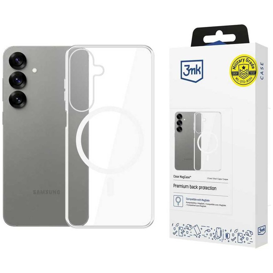 3MK MagCase Samsung Galaxy S25+ transparent phone case compatible with MagSafe – 2