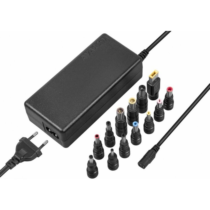 AVACOM QUICKTIP 90W – UNIVERSAL ADAPTER FOR NOTEBOOKS + 13 CONNECTORS – 2