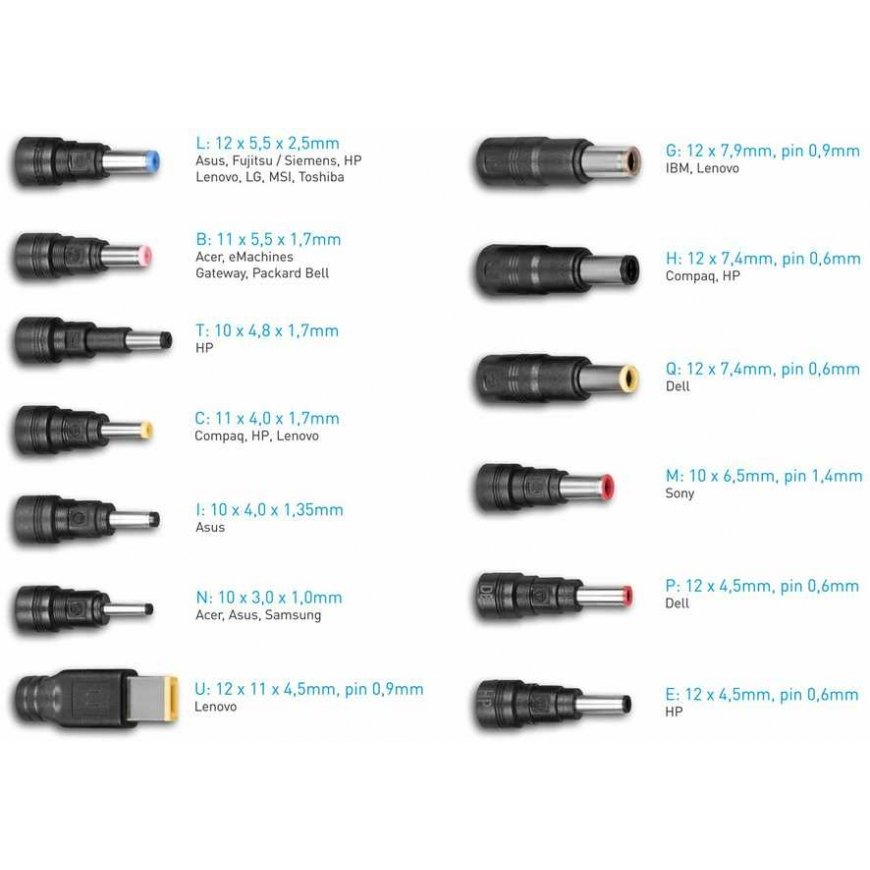 AVACOM QUICKTIP 90W – UNIVERSAL ADAPTER FOR NOTEBOOKS + 13 CONNECTORS – 3