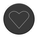 PopSockets White Heart Black