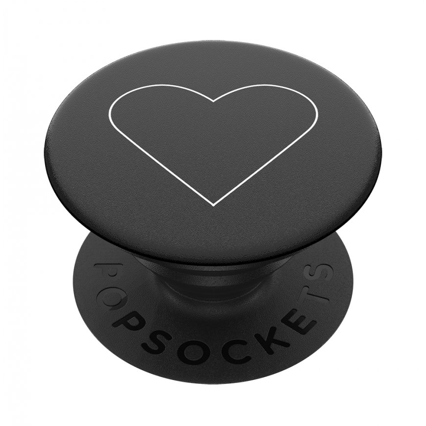 PopSockets White Heart Black – 2