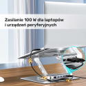 Unitek Podstawka pod laptop z odłączanym hubem USB-C HDMI 1,4, 4K PD 100W Unitek Podstawka pod laptop z odłączanym hubem USB-C HDMI 1,4, 4K PD 100W