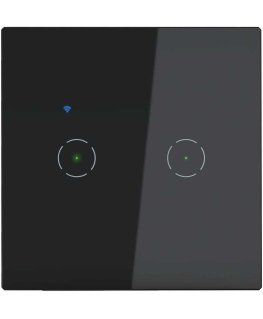 Orno Tuya Smart Home Dual Wi-Fi Recessed Switch, Black