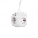 Pagarinātāja kabeļa kubs 4 ligzdas 2 USB ligzdas 1,55 MM 1,4 M V-TAC VT-1154-2 Pagarinātāja kabeļa kubs 4 ligzdas 2 USB ligzdas 1,55 MM 1,4 M V-TAC VT-1154-2