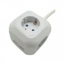 Pagarinātāja kabeļa kubs 4 ligzdas 2 USB ligzdas 1,55 MM 1,4 M V-TAC VT-1154-2 Pagarinātāja kabeļa kubs 4 ligzdas 2 USB ligzdas 1,55 MM 1,4 M V-TAC VT-1154-2