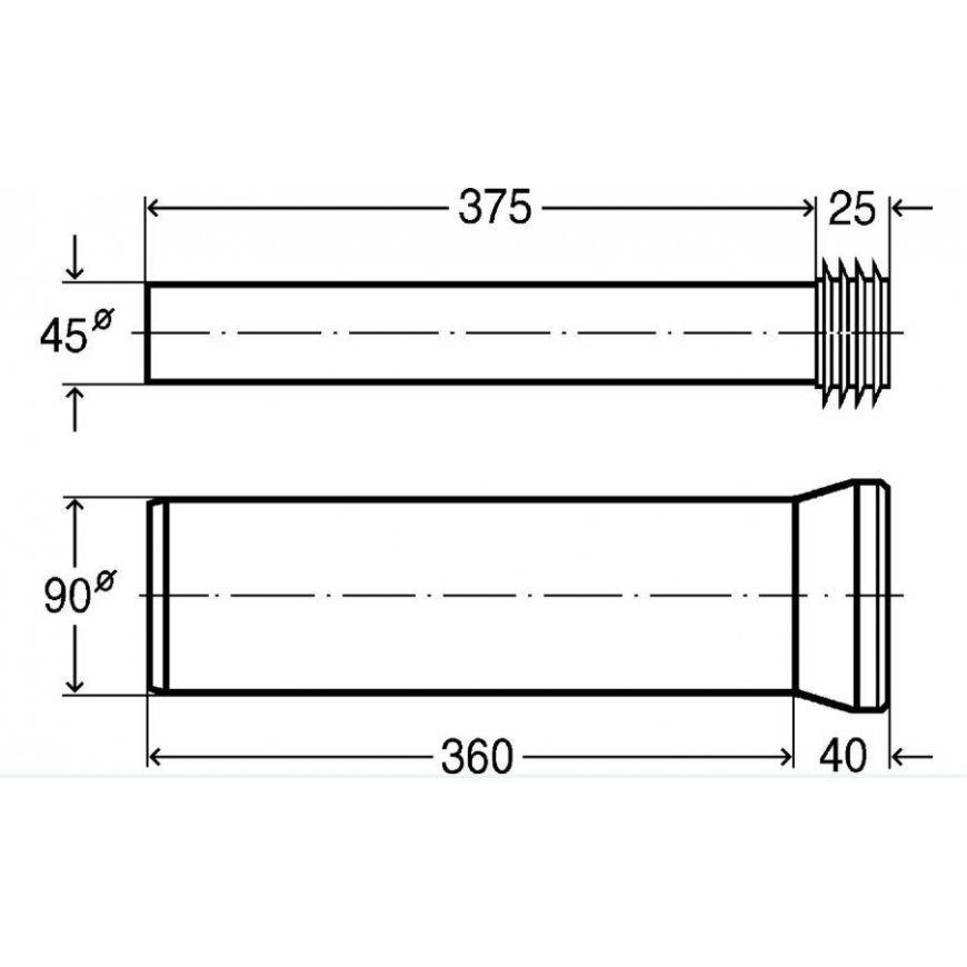 Viega WC rėmo pajungimo komplektas, DN 90x400 – 3
