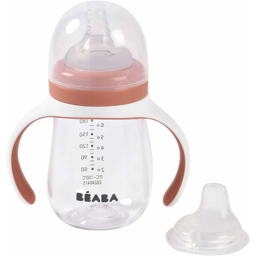 BEABA TRAINING BOTTLE-DRINKER 2IN1, 210 ML, TERRACOTTA – 2