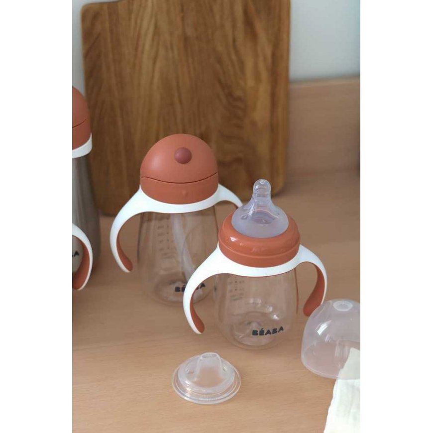 BEABA TRAINING BOTTLE-DRINKER 2IN1, 210 ML, TERRACOTTA – 3