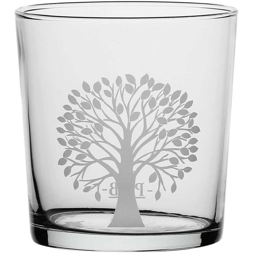 Set of 6 thick-bottomed Babila Tree glasses - transparent, 350 ml – 2