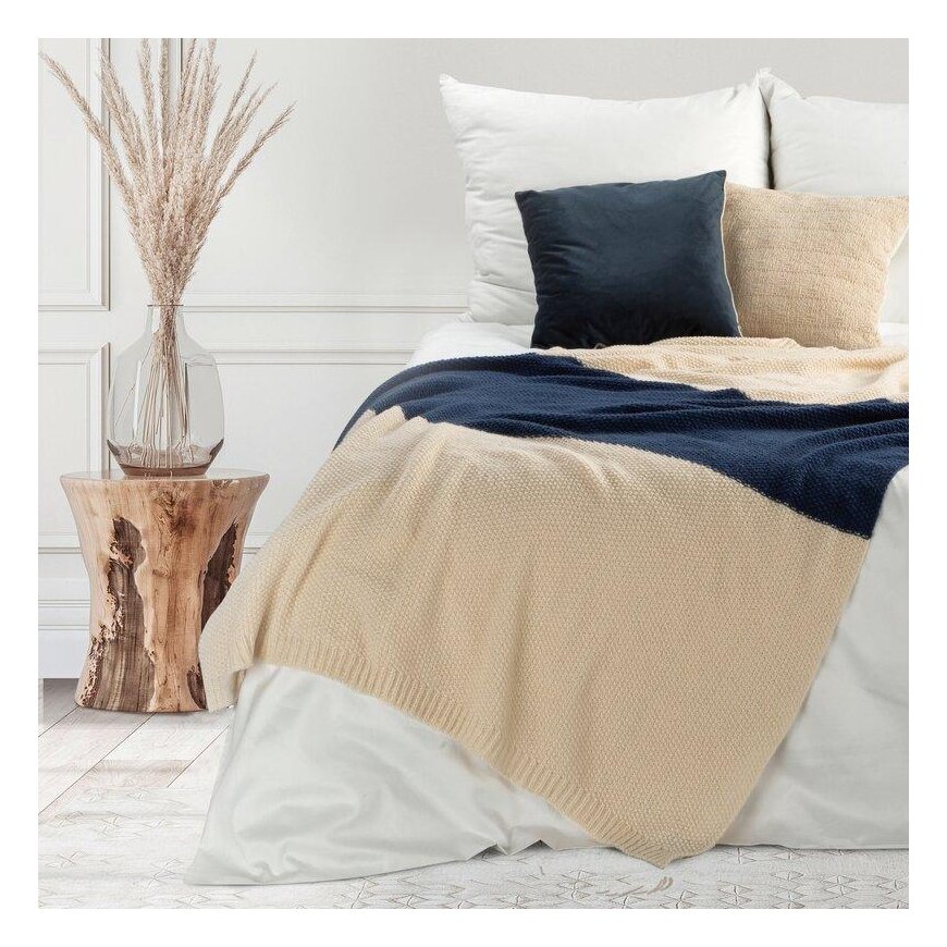 Eurofirany BLANKET/PLED/4 130X170 BEIGE+Black