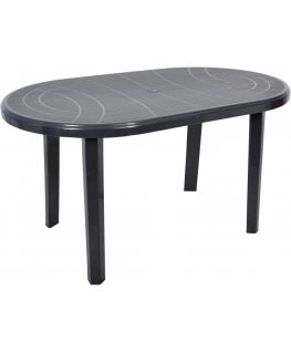Stół sodo plastikowy Jantar grafit 135 x 80 cm OŁER