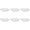 Set of 6 square shallow Florentina bowls - white, 22 cm