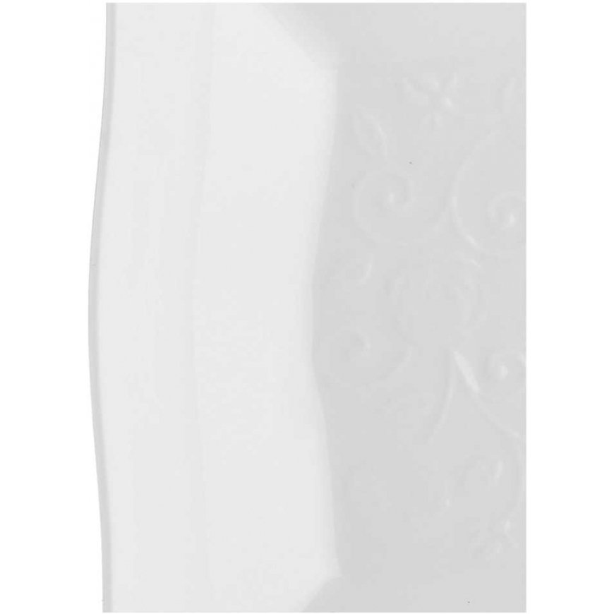 Set of 6 square shallow Florentina bowls - white, 22 cm – 5