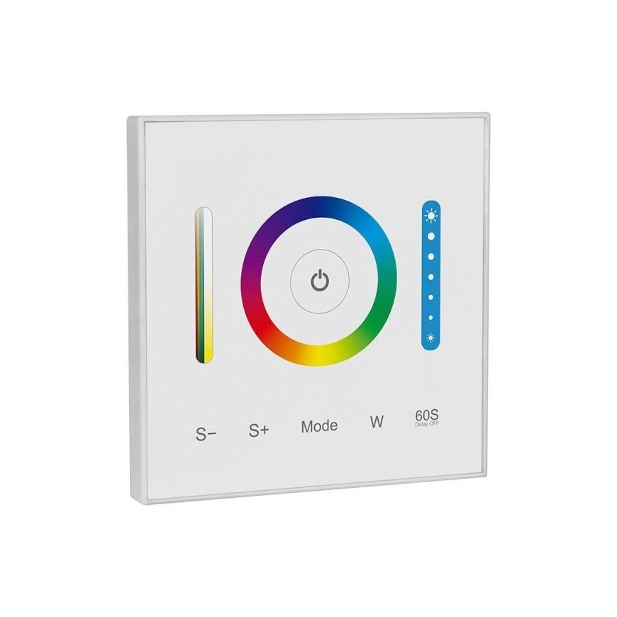 Kontroller Kontroller Kaugjuhtimispult Klaasseinapaneel 3in1 V-TAC RGB+CCT 1-tsooniline VT-2433