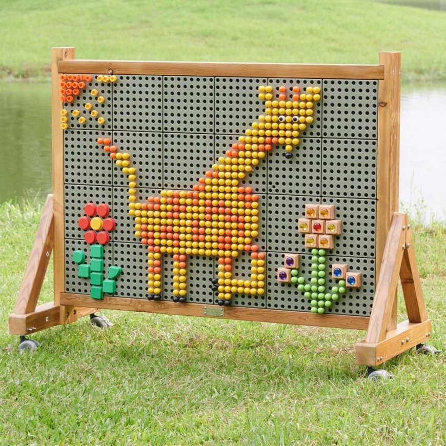 MASTERKIDZ medinė siena XXL lenta Scientific Creative STEM WALL Lauke – 2