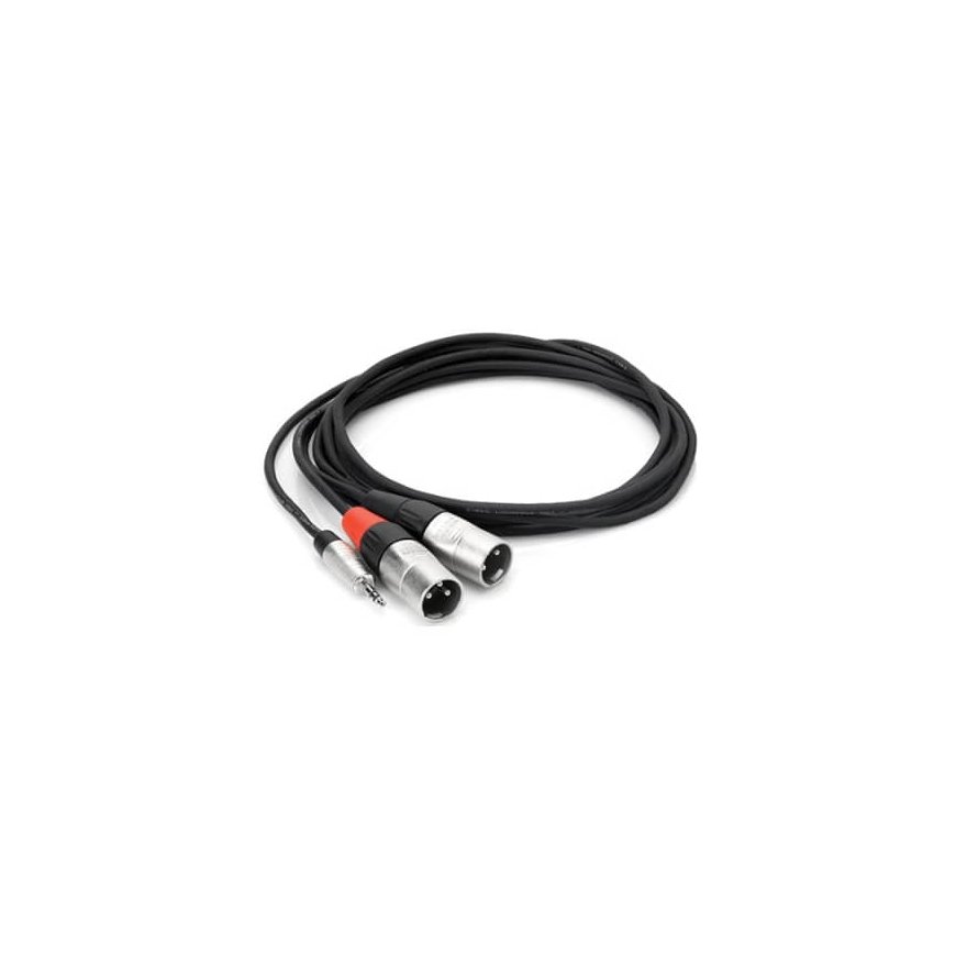 Hosa - PRO TRS kabelis 3,5mm - 2 x RCA 1,8m – 2