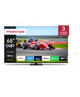 TV Set THOMSON 65" 4K/Smart QLED 3840x2160 Wireless LAN Bluetooth Google TV Black 65QG7C14