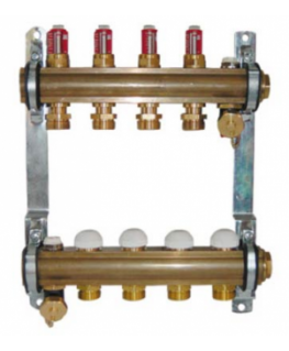 Heating system collector Herz, 12 rings, with flow regulators