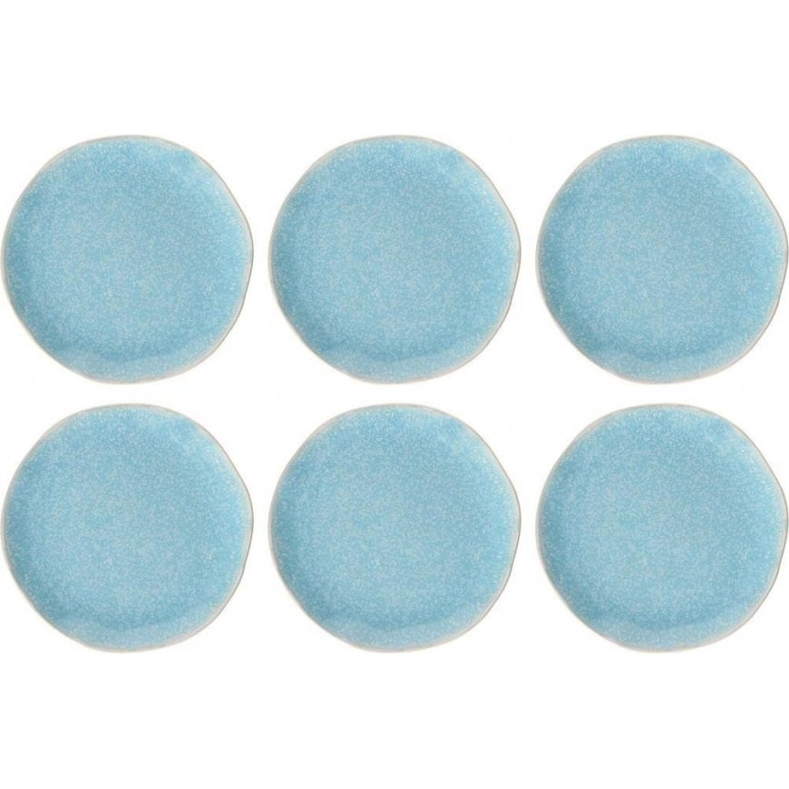 ROSE&TULIPANI CONCERTO FUSE AZZURRO Set of 6 Salad Plates 22 cm – 2