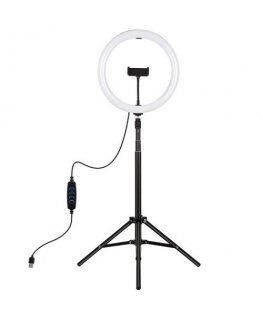 Puluz LED ring lamp 30cm with tripod stand up to 1.65m and phone holder, USB