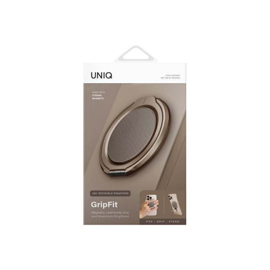 Dėklas UNIQ Gripfit 360 Magnetic Mount&Kickstand Laikiklis Magnetyczny pilka/flint pilkas – 3