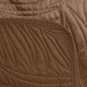 Eurofirany DESIGN 91 LUIZ / 4 Velvet bedspread, quilted by hot pressing with a pattern of palm leaves, 220X240 cm, color: brick Eurofirany DESIGN 91 LUIZ / 4 Velvet bedspread, quilted by hot pressing with a pattern of palm leaves, 220X240 cm, color: brick