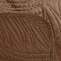 Eurofirany DESIGN 91 LUIZ / 4 Velvet bedspread, quilted by hot pressing with a pattern of palm leaves, 220X240 cm, color: brick Eurofirany DESIGN 91 LUIZ / 4 Velvet bedspread, quilted by hot pressing with a pattern of palm leaves, 220X240 cm, color: brick