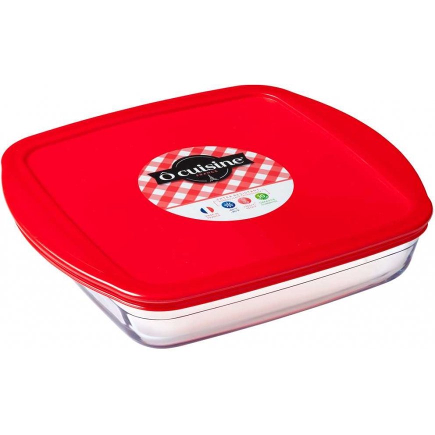 Naczynie żaroodporne with plastic cover C&039N&039S 25 x 22 x 5 cm OCUISINE
