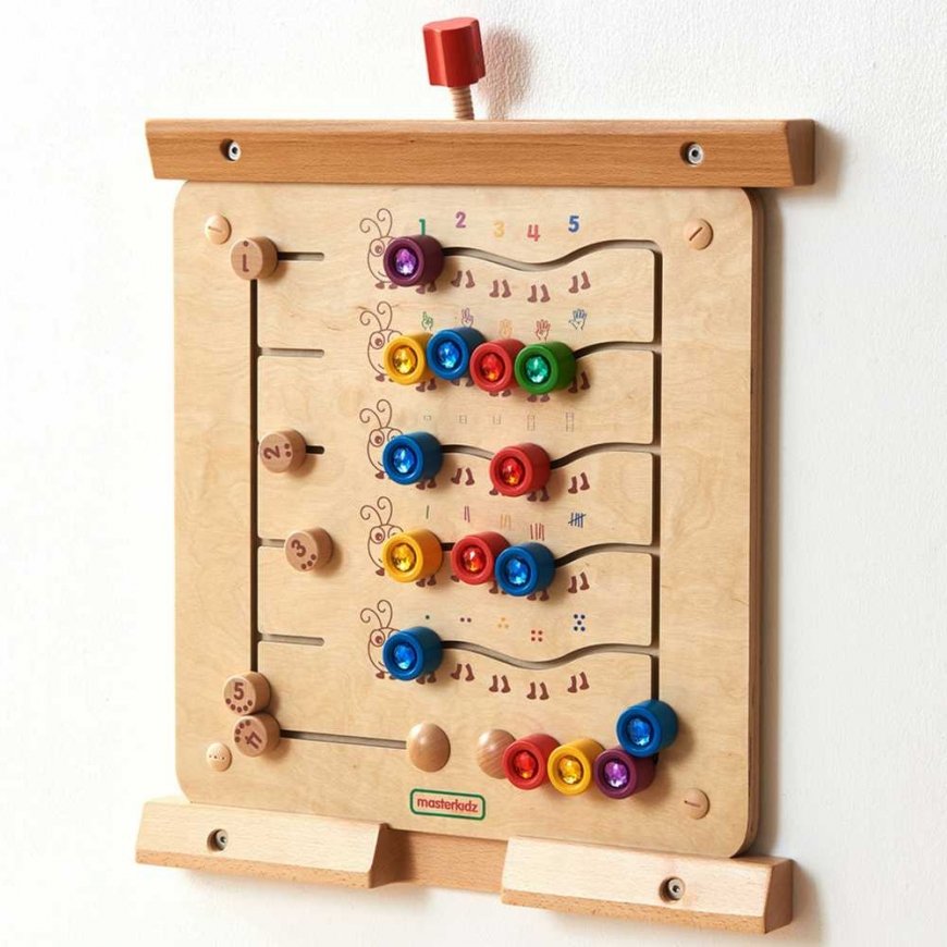 MASTERKIDZ spalvingi vikšrai, mokantys skaičiai ir kiekiai – Montessori mokomoji sieninė diagrama – 3