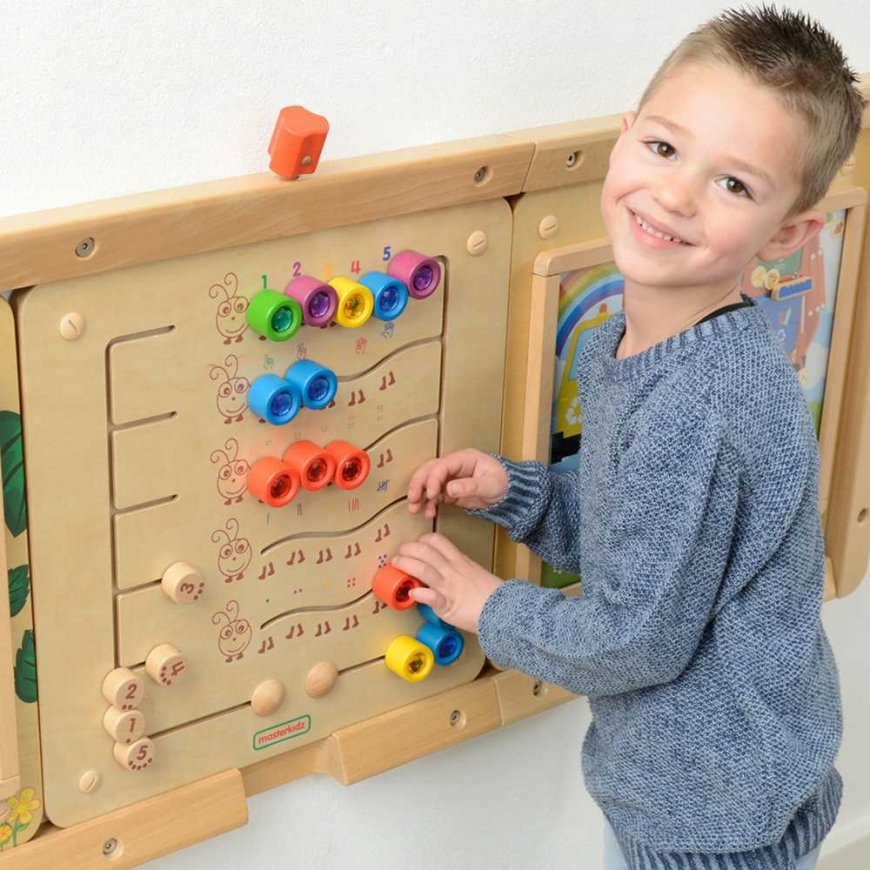 MASTERKIDZ Colorful Caterpillars Teaching Numbers and Quantities – Montessori Educational Wall Chart – 4