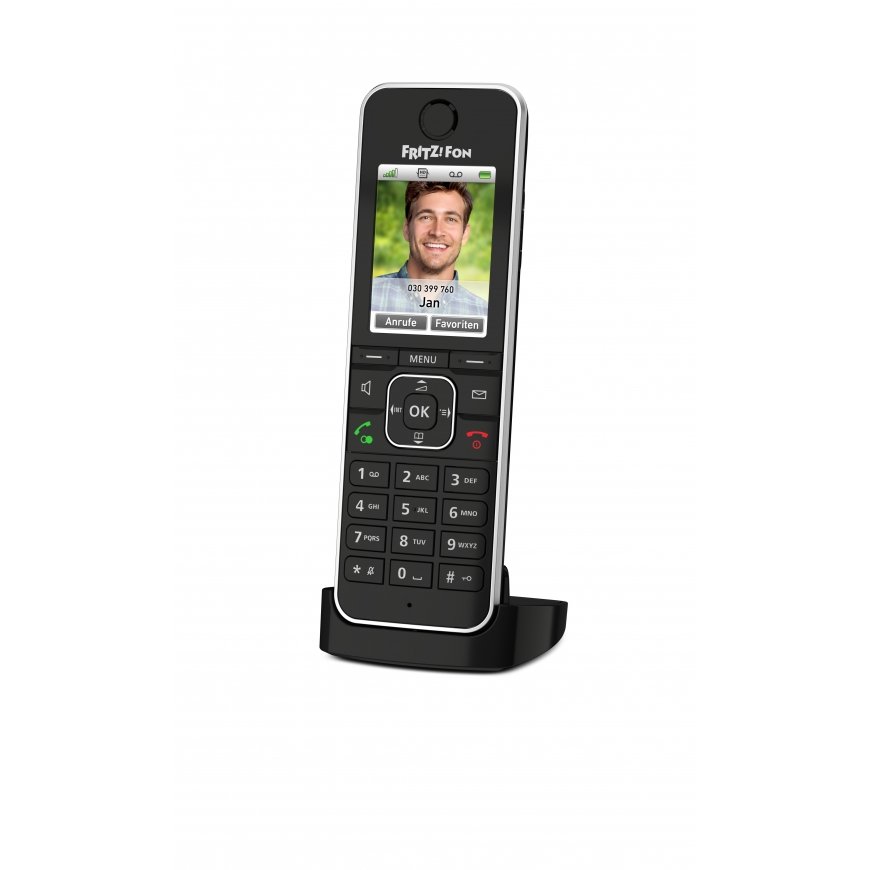 FRITZ!Fon C6 DECT telefons Zvanītāja ID Melns