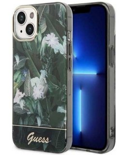 Case Guess GUHCP14SHGJGHA iPhone 14 / 15 / 13 6.1" green/green hardcase Jungle Collection