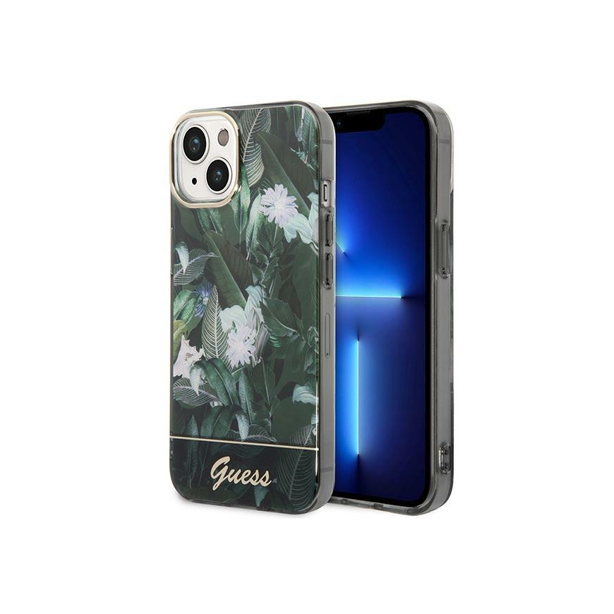 Dėklas Guess GUHCP14SHGJGHA iPhone 14 / 15 / 13 6.1" žalia/žalias hardcase Jungle Collection – 2