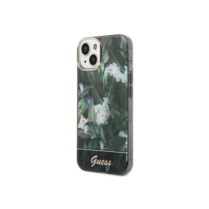 Case Guess GUHCP14SHGJGHA iPhone 14 / 15 / 13 6.1" green/green hardcase Jungle Collection – 3