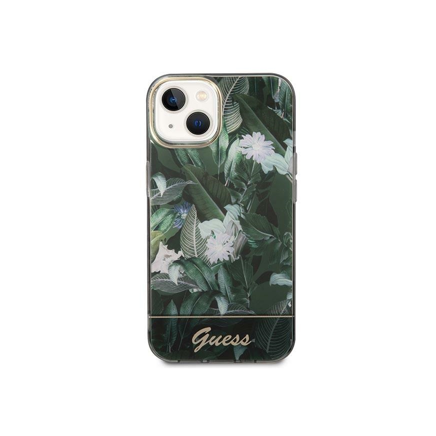 Case Guess GUHCP14SHGJGHA iPhone 14 / 15 / 13 6.1" green/green hardcase Jungle Collection – 4