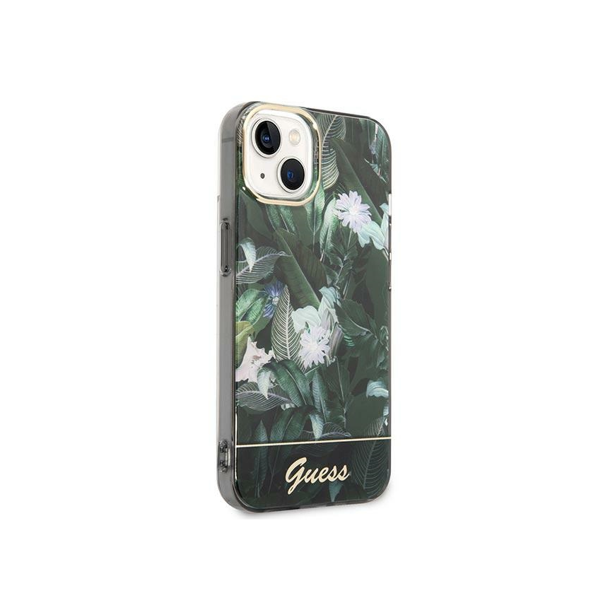 Case Guess GUHCP14SHGJGHA iPhone 14 / 15 / 13 6.1" green/green hardcase Jungle Collection – 5