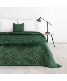 Eurofirany DESIGN 91 LUIZ / 3 Aksominė lovatiesė, dygsniuota karšto spaudimo būdu su geometriniu raštu, 220X240 cm, spalva: tams