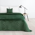 Eurofirany DESIGN 91 LUIZ / 3 Velvet bedspread, quilted by hot pressing with geometric pattern, 220X240 cm, color: dark green Be Eurofirany DESIGN 91 LUIZ / 3 Velvet bedspread, quilted by hot pressing with geometric pattern, 220X240 cm, color: dark green Be