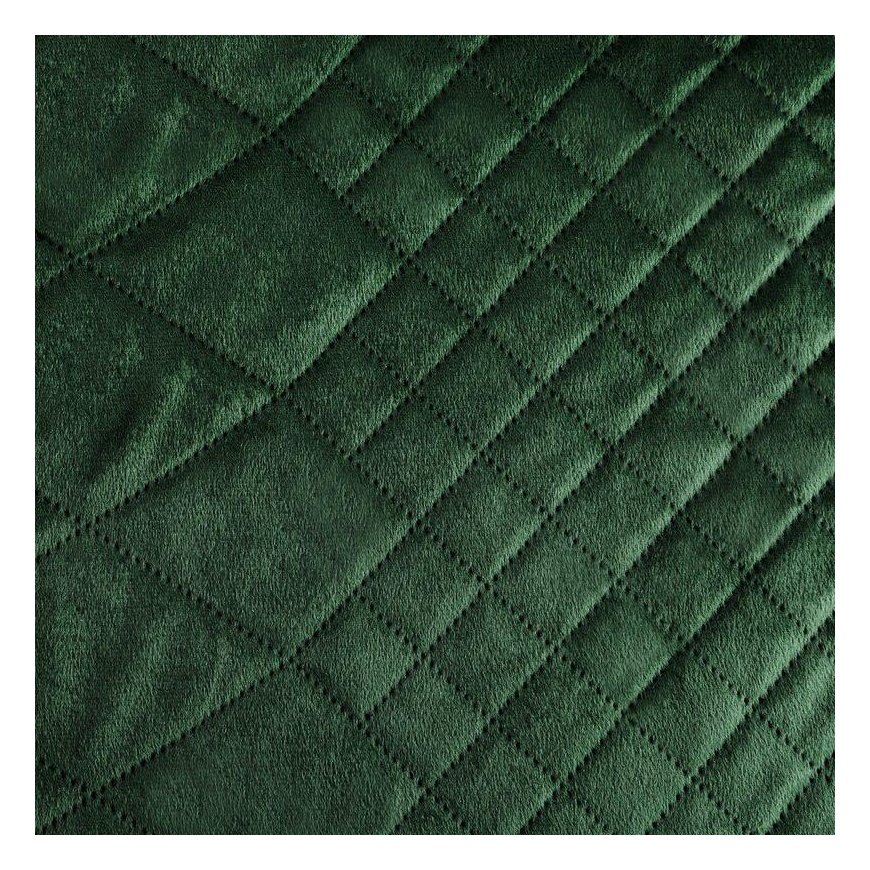 Eurofirany DESIGN 91 LUIZ / 3 Velvet bedspread, quilted by hot pressing with geometric pattern, 220X240 cm, color: dark green Be – 5