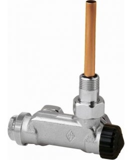 Heimeier Thermostatic valve EZ double system corner nickel-plated DN15