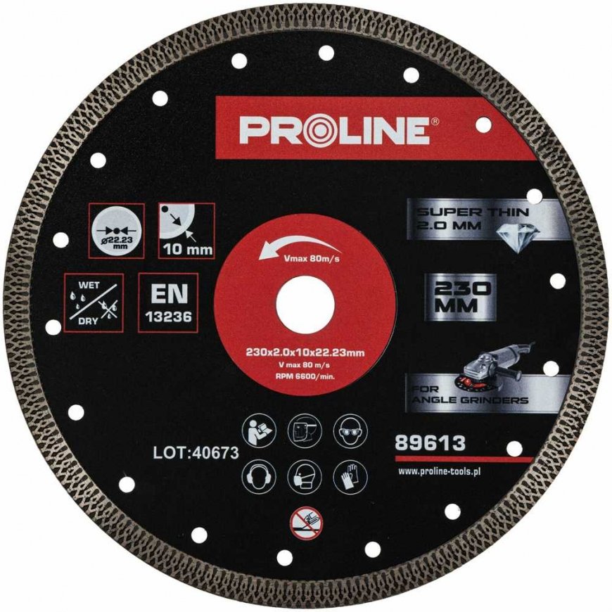 Proline Diamond cutting disc, thin, 230 * 2.0 * 10 * 22.23, proline