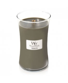 WoodWick Frasier Fir vahaküünal Ümmargune Merevaik, Kadakapuu, Muskus, Kollane lõhnasambil Oliiv 1 tk