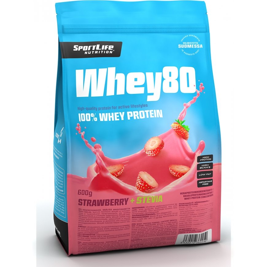 SportLife Whey80 Strawberry + Stevia whey