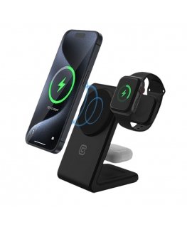 Crong CRG-MSPS-BLK mobiilseadme laadija Nutikell Must Lightning, USB Traadita laadimine Hoonesisene