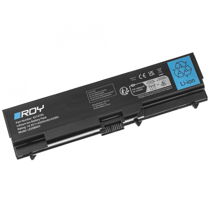 Green Cell Baterija RDY 42T4235 42T4791 42T4795 do Lenovo ThinkPad T410 T420 T510 T520 W510 W520 E520 E525 L510 L520 SL410 SL510 – 2