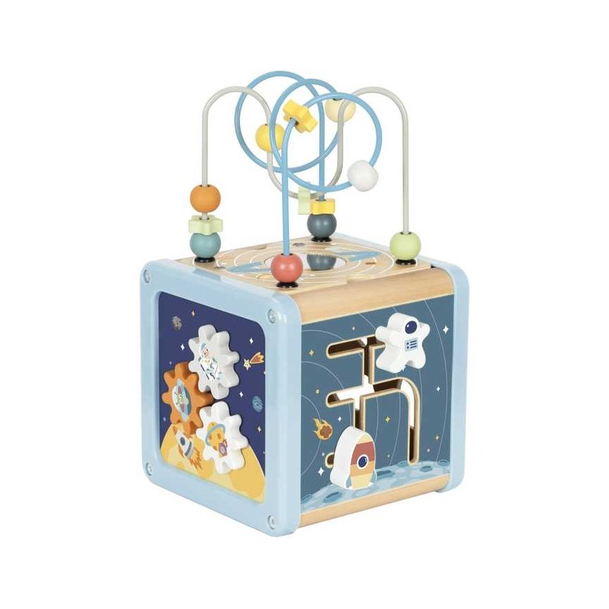 Tooky Toys TOOKY TOY Wooden Activity Cube Space Sorting Maze – 2