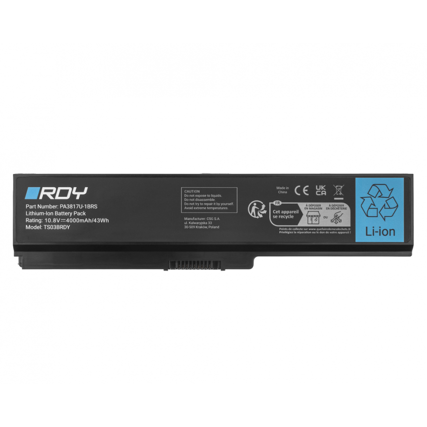 Green Cell Bateria RDY PA3817U-1BRS do Toshiba Satellite C650 C650D C655 C660 C660D C665 C670 C670D L750 L750D L755 L755D L770 L – 3